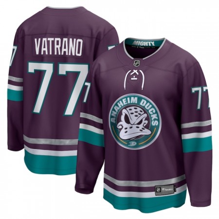 Maillot de Hockey Anaheim Ducks 30th Anniversary Replica Frank Vatrano 2023-24 Violet Troisième - Homme Maillot de Hockey Anaheim Ducks 30th Anniversary Replica Frank Vatrano 2023-24 Violet Troisième - Homme